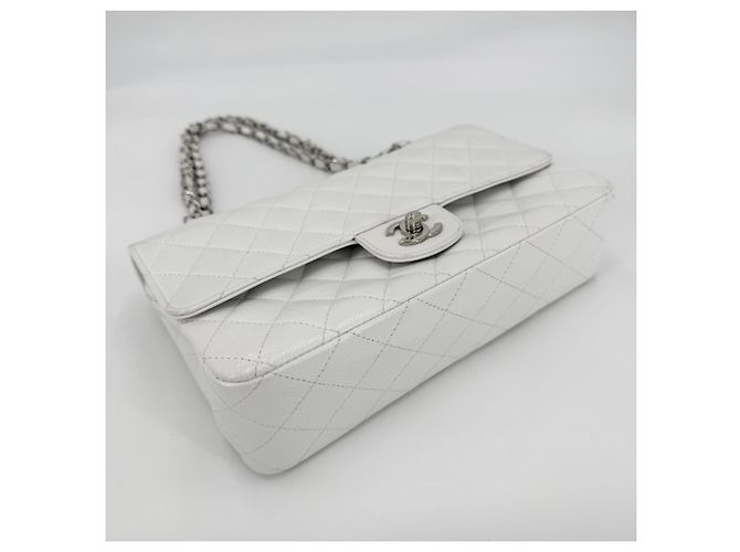Borsa a tracolla Chanel Matelassé 25 Bianco - vista 3