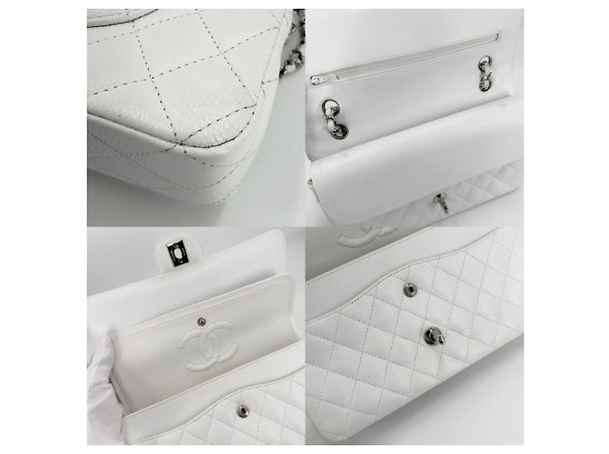Borsa a tracolla Chanel Matelassé 25 Bianco - vista 7