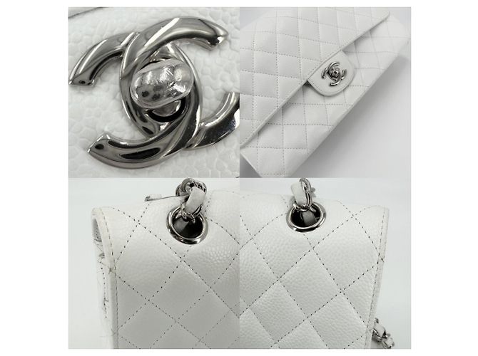 Borsa a tracolla Chanel Matelassé 25 Bianco - vista 9