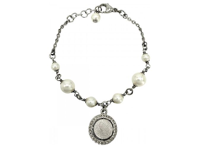 Pulsera con charm Chanel Plata Blanco - vista 2
