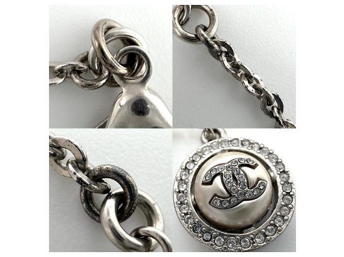 Pulsera con charm Chanel Plata Blanco - vista 5