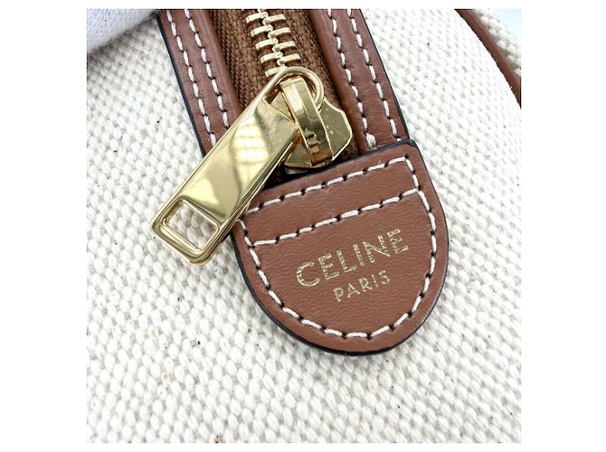 Céline Borsa a tracolla mini Boston Triomphe Cuire da donna CELINE Marrone Beige - vista 5