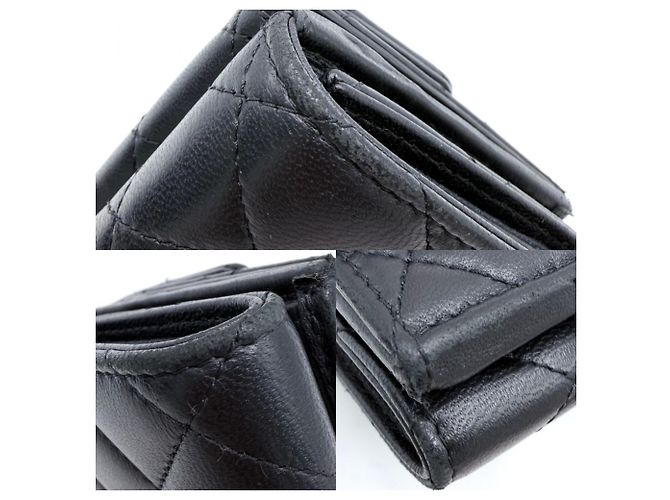 Portafoglio Chanel nero con strass e perle a tre pieghe - vista 10