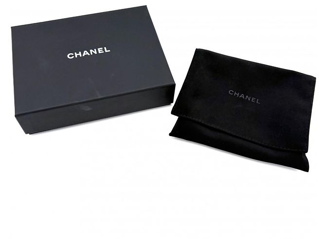 Portafoglio Chanel nero con strass e perle a tre pieghe - vista 12