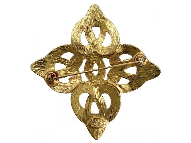 Spilla Chanel Vintage Gold D'oro - vista 2