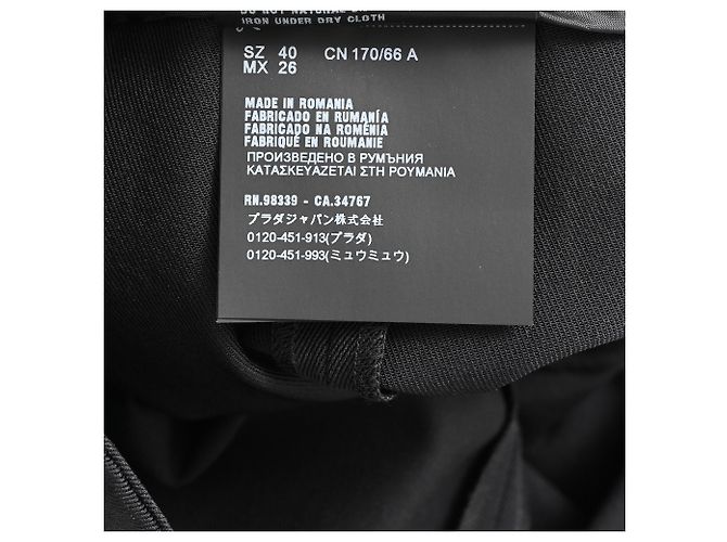 Pantalones Prada en poliamida negra Negro - vista 6