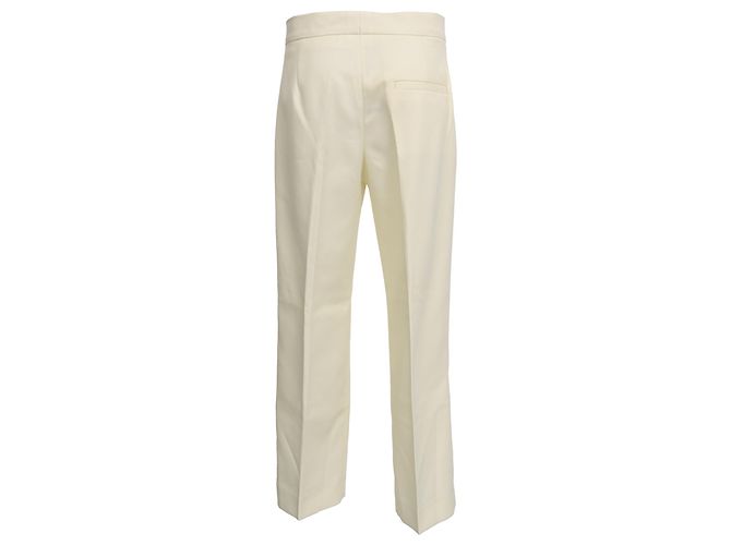 Céline Celine Gerade Lef Hose aus weißem Polyester Roh - Ansicht 3