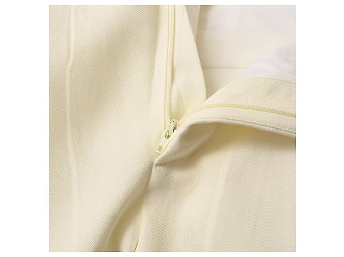 Céline Celine Gerade Lef Hose aus weißem Polyester Roh - Ansicht 6