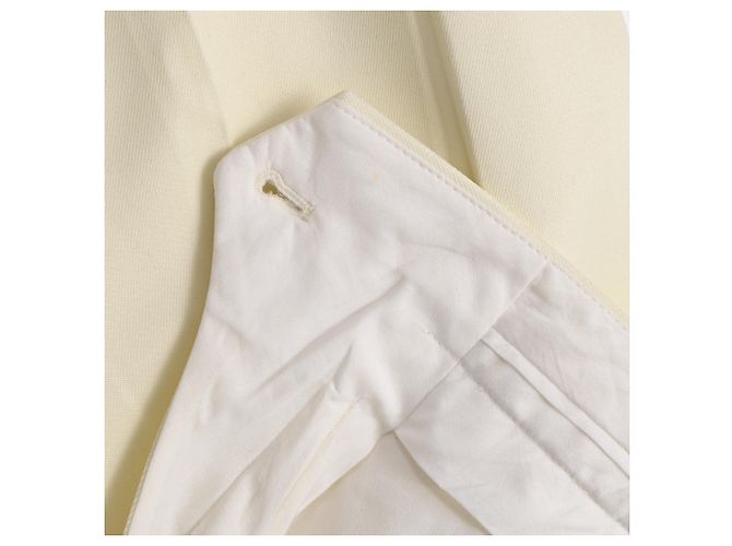 Céline Celine Gerade Lef Hose aus weißem Polyester Roh - Ansicht 9