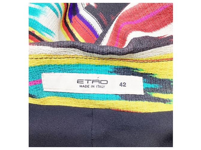 Mini abito chemisier stampato Etro in seta multicolore - vista 6