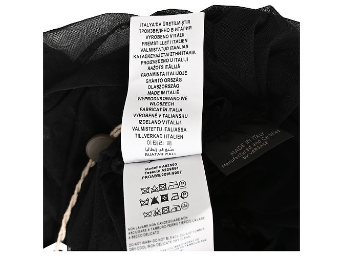 Versace Mini-Tüllkleid mit Rüschen aus schwarzer Polyamid - Ansicht 14