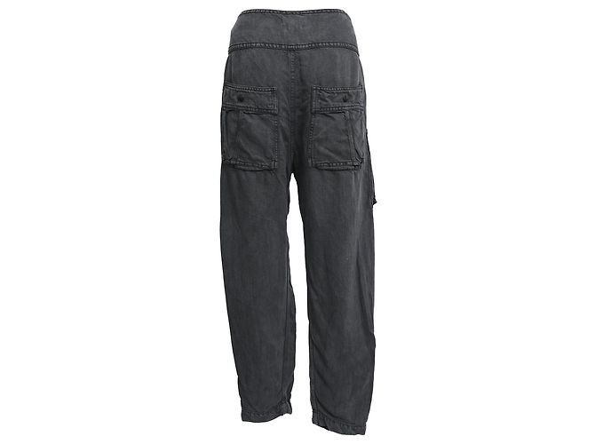 Pantalones de pierna entallada en lyocel negro Isabel Marant Étoile - vista 3
