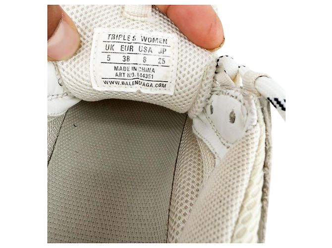 Everyday Baskets Balenciaga Triple S semelle transparente en polyester blanc Écru - vue 10