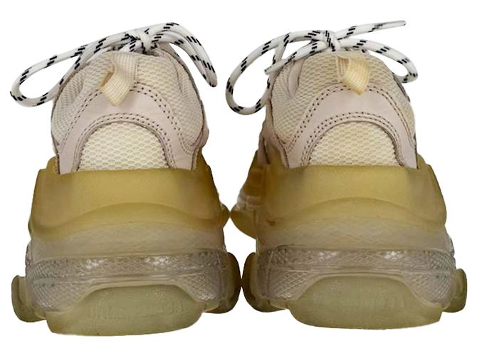 Everyday Baskets Balenciaga Triple S semelle transparente en polyester blanc Écru - vue 3