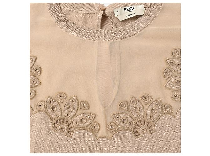 Suéter Fendi em seda bege - vista 4
