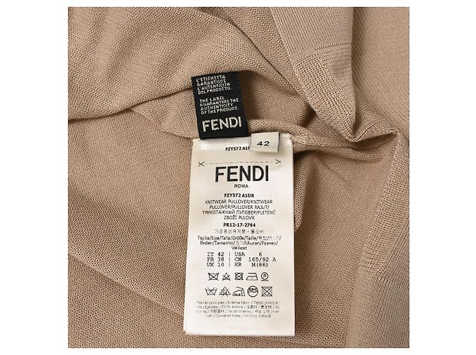 Suéter Fendi em seda bege - vista 7