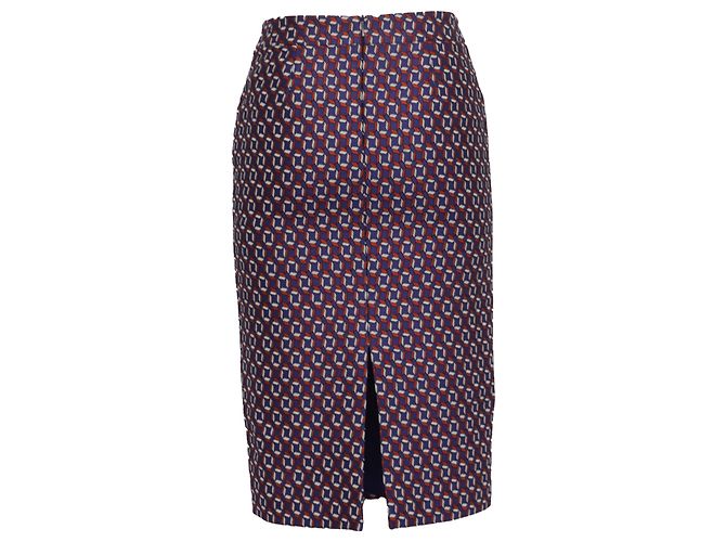 Hugo Boss gemusterter Bleistiftrock in Knielänge aus Multicolour-Polyester Mehrfarben - Ansicht 3