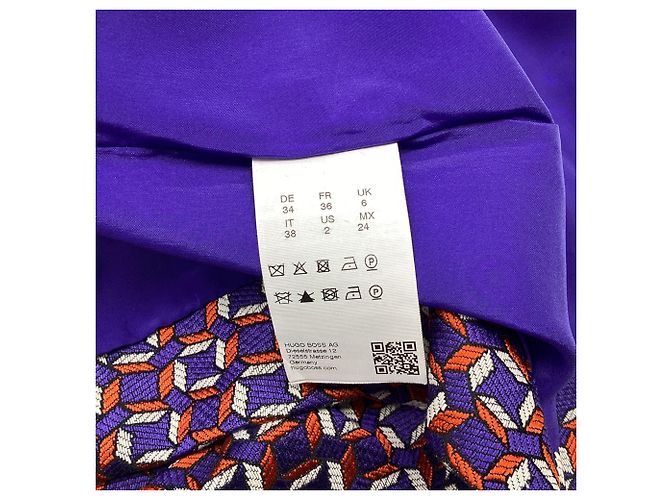 Hugo Boss gemusterter Bleistiftrock in Knielänge aus Multicolour-Polyester Mehrfarben - Ansicht 6