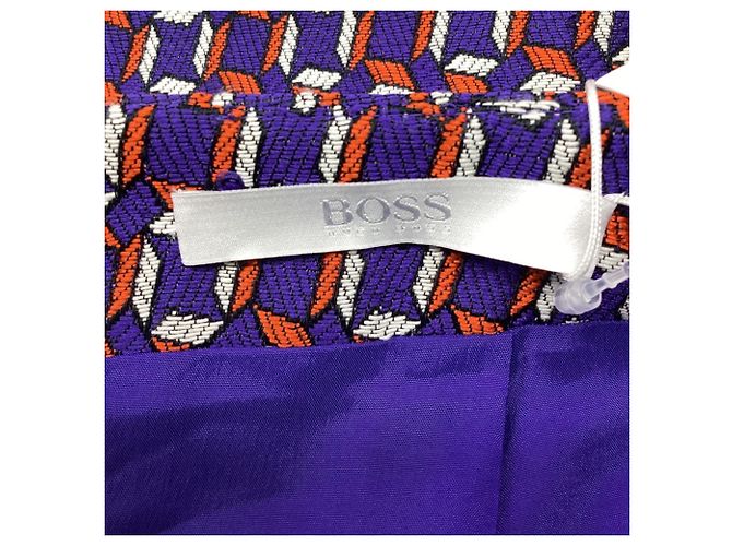 Hugo Boss gemusterter Bleistiftrock in Knielänge aus Multicolour-Polyester Mehrfarben - Ansicht 7