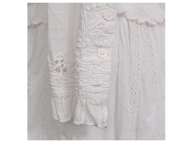 Mini abito ricamato Zadig & Voltaire in cotone bianco Crudo - vista 10