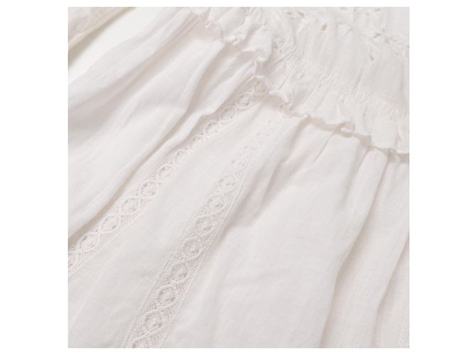 Mini abito ricamato Zadig & Voltaire in cotone bianco Crudo - vista 11