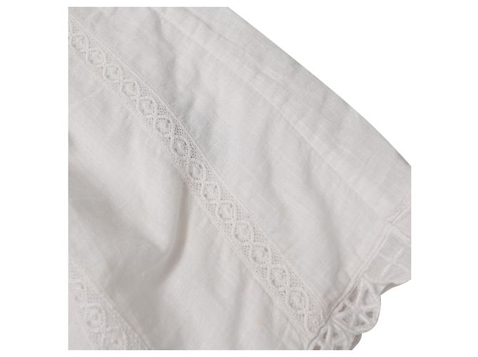 Mini abito ricamato Zadig & Voltaire in cotone bianco Crudo - vista 12