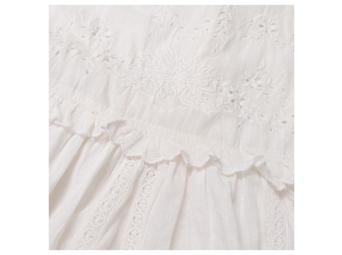 Mini abito ricamato Zadig & Voltaire in cotone bianco Crudo - vista 15