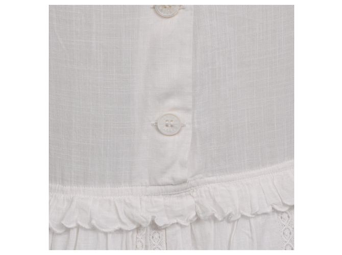 Mini abito ricamato Zadig & Voltaire in cotone bianco Crudo - vista 9