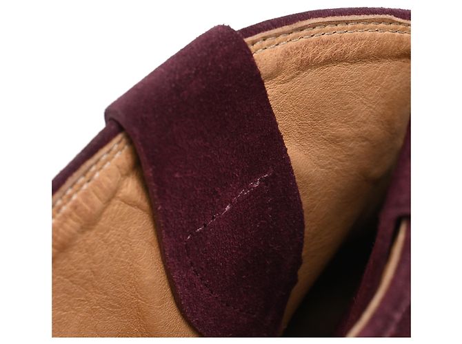 Stivaletti Dewina in scamosciato bordeaux Isabel Marant Bordò - vista 12