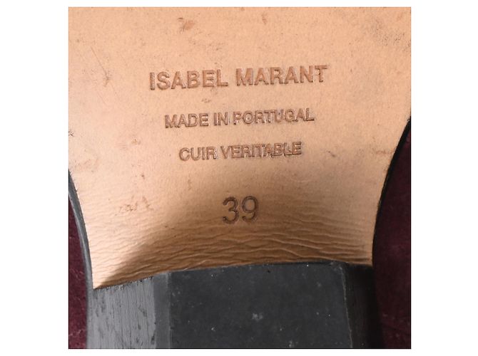 Stivaletti Dewina in scamosciato bordeaux Isabel Marant Bordò - vista 7
