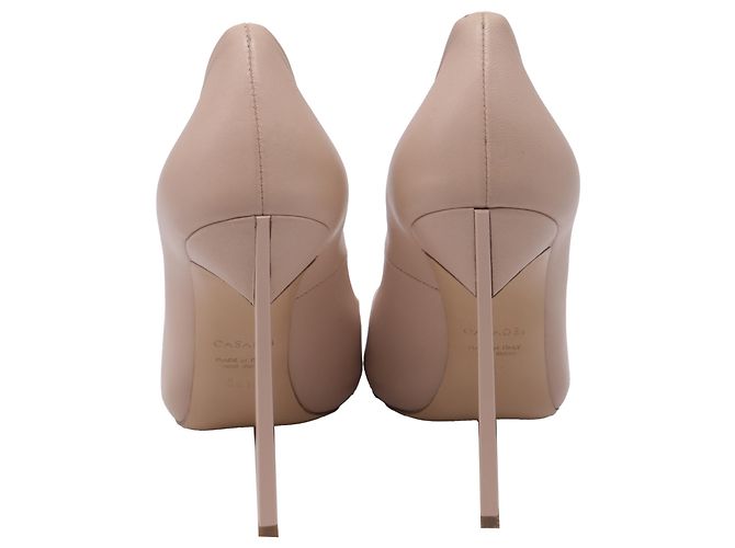 Décolleté Casadei Blade Heel in pelle di vitello beige - vista 5