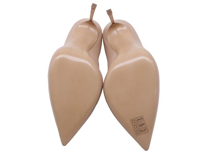 Décolleté Casadei Blade Heel in pelle di vitello beige - vista 7