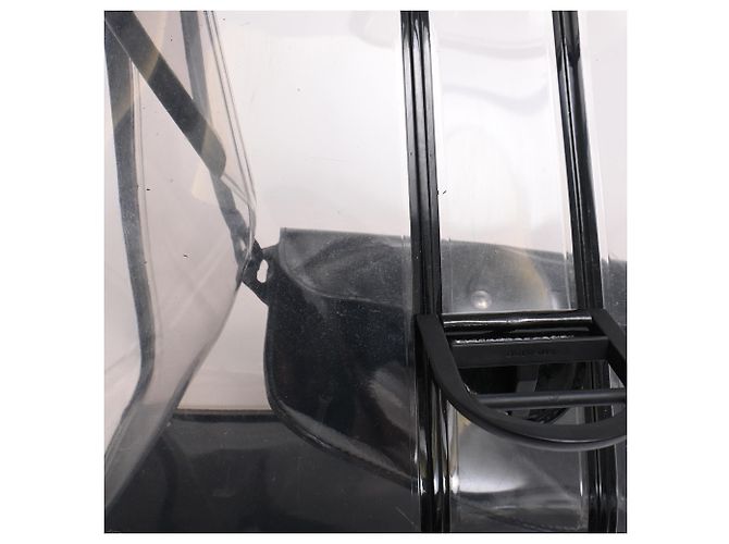 Borsa Delvaux Le Brillant X-Ray con Pouch in PVC nero - vista 10