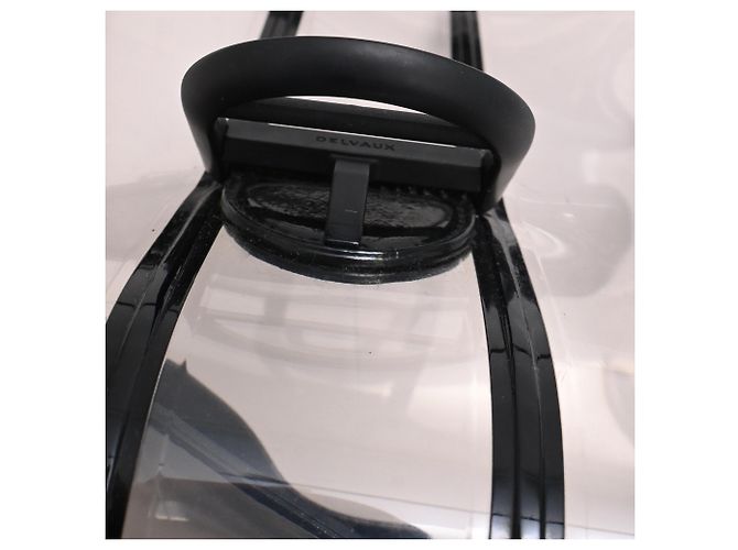 Borsa Delvaux Le Brillant X-Ray con Pouch in PVC nero - vista 17