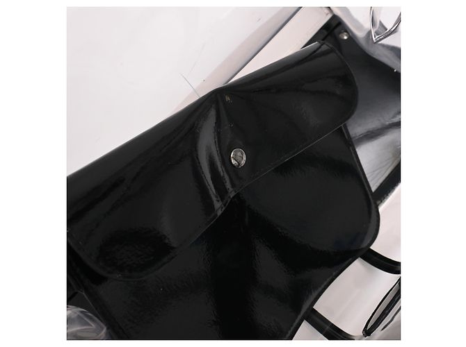 Borsa Delvaux Le Brillant X-Ray con Pouch in PVC nero - vista 7