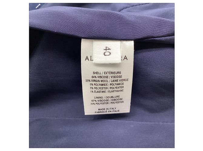 Altuzarra Patterned Single-Breasted Blazer in Navy Blue Viscose - view 5