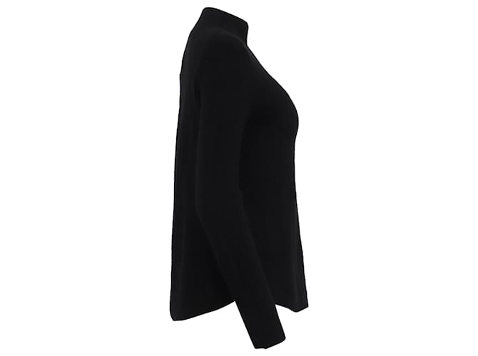 Theory gerippter Rollkragenpullover aus schwarzem Kaschmir - Ansicht 3