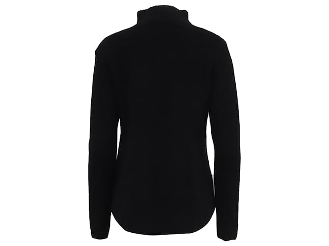 Theory gerippter Rollkragenpullover aus schwarzem Kaschmir - Ansicht 4