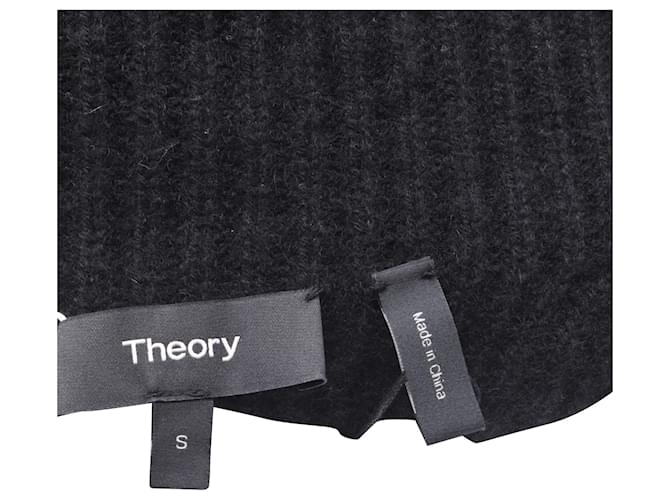 Theory gerippter Rollkragenpullover aus schwarzem Kaschmir - Ansicht 5