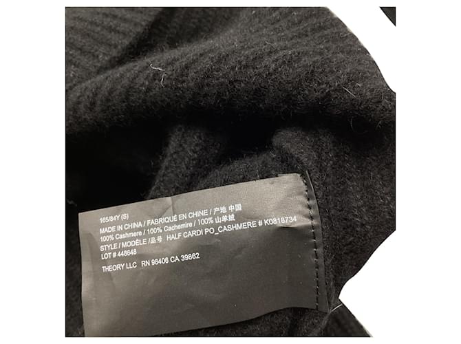 Theory gerippter Rollkragenpullover aus schwarzem Kaschmir - Ansicht 6