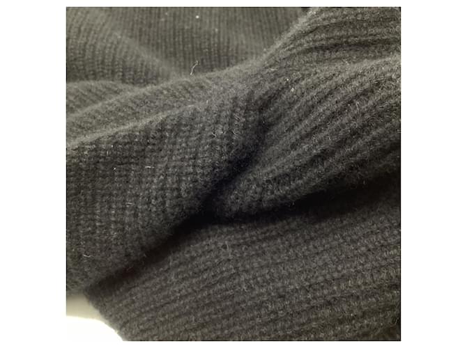 Theory gerippter Rollkragenpullover aus schwarzem Kaschmir - Ansicht 7