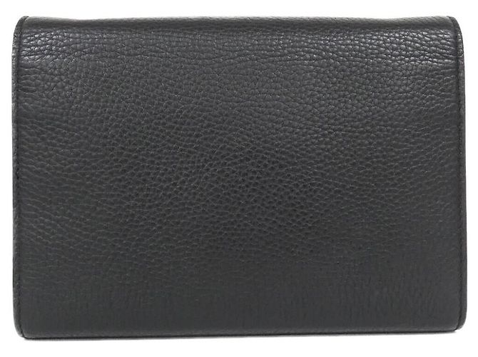 Portefeuille à chaîne en cuir Gucci GG MARMONT Noir - vue 2