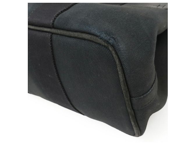 Borsa Hermès Valparaiso PM Toile Chevron Leather Nero - vista 3