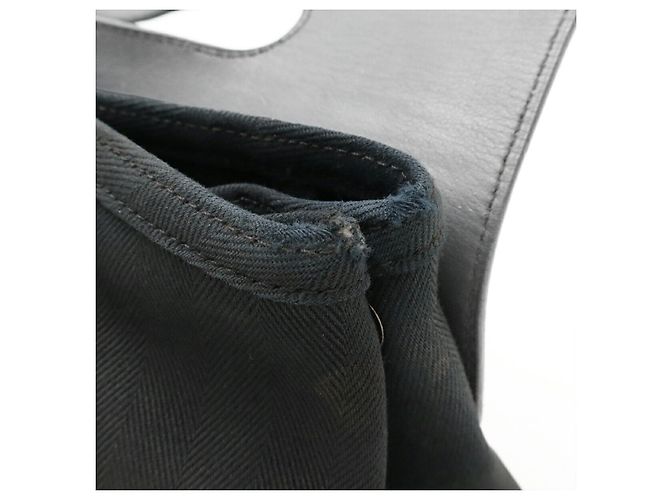 Borsa Hermès Valparaiso PM Toile Chevron Leather Nero - vista 5