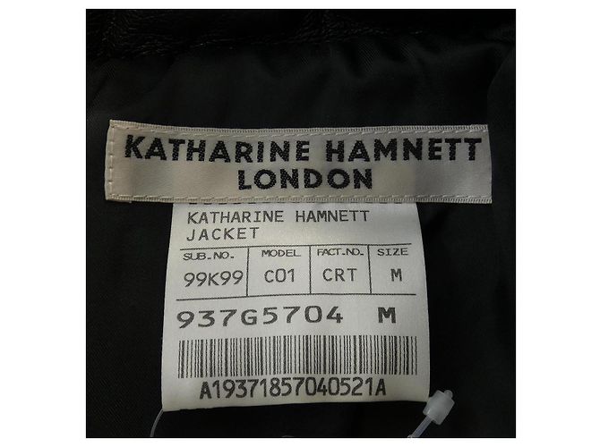 Chaqueta de cuero con plumón KATHARINE HAMNETT Negro - vista 4
