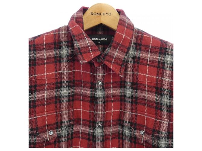 Autre Marque Camicia Dsquared2 Nero Rosso - vista 5