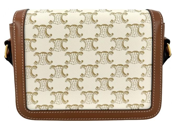 Céline Borsa a Spalla Celine Teen Triomphe Marrone Bianco - vista 2