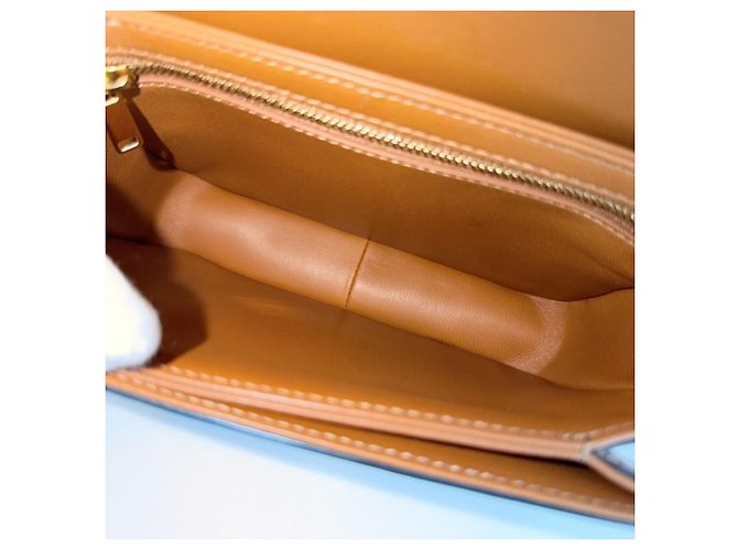 Céline Borsa a Spalla Celine Teen Triomphe Marrone Bianco - vista 4