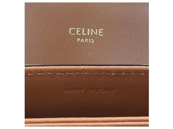 Céline Borsa a Spalla Celine Teen Triomphe Marrone Bianco - vista 5
