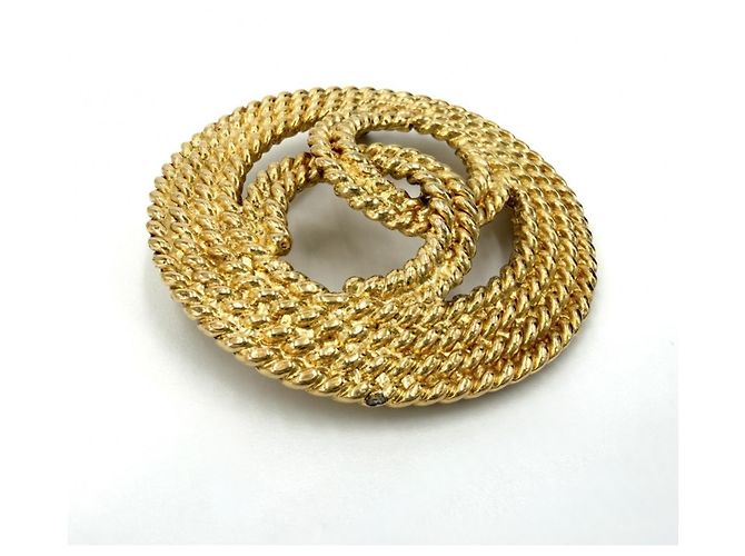 Spilla Vintage in Oro Chanel D'oro - vista 3
